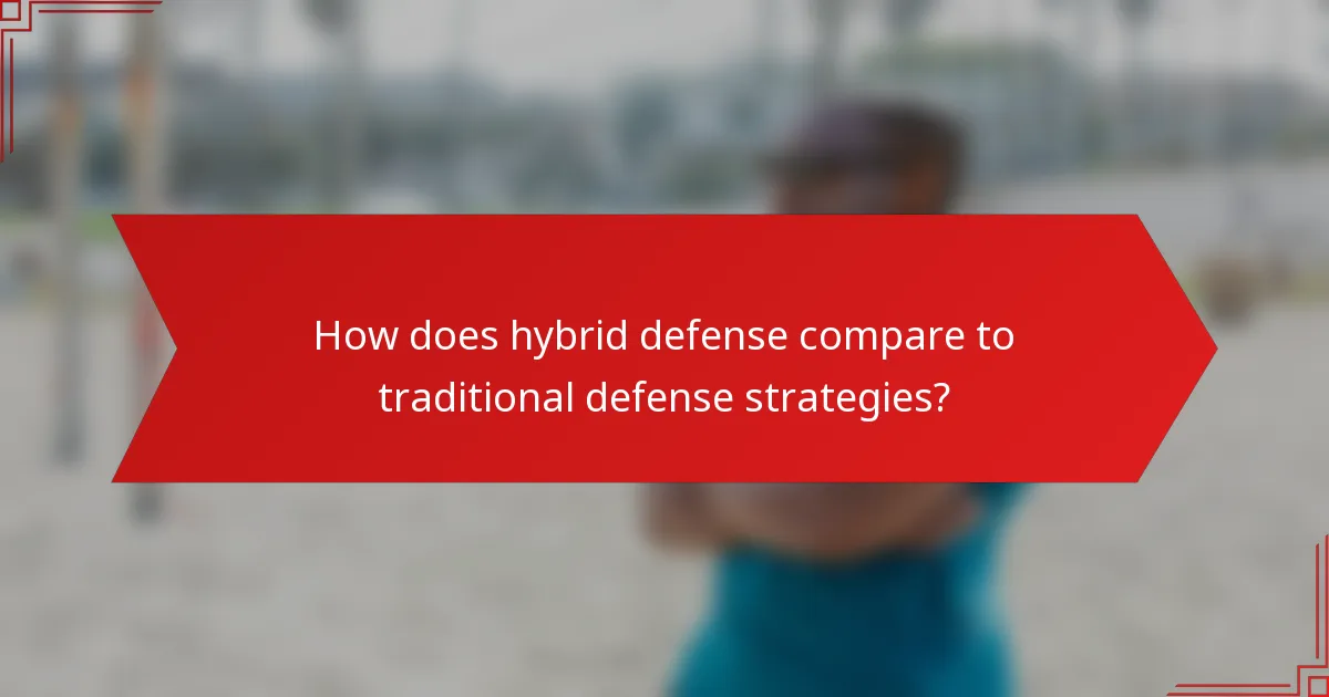 How does hybrid defense compare to traditional defense strategies?